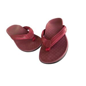 Vionic Tide II Burgundy Orthotic Flip Flop Sandals Womens 9 Orthaheel Comfort